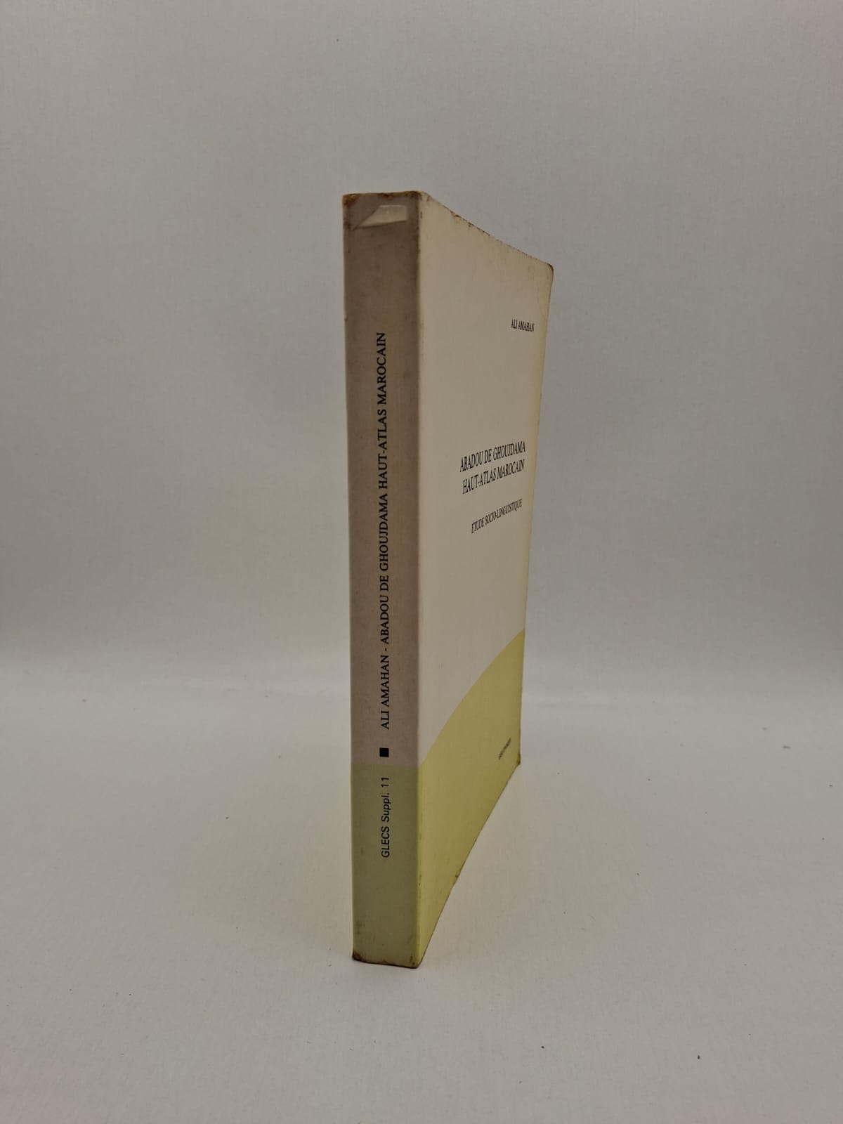Abadou de Ghoujdama, Haut-Atlas marocain : Étude socio-linguistique Ali Amahan dans le Haut-Atlas marocain. Ali Amahan y analyse les pratiques linguistiques, les dynamiques sociales et les particularités culturelles des populations amazighes locales. Le livre met en évidence les relations entre langue, identité et organisation sociale dans cet espace montagnard. Il constitue une contribution importante aux recherches sur la sociolinguistique et la culture berbère au Maroc.