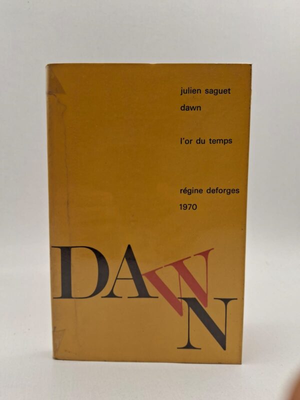 Ce livre propose une œuvre artistique centrée sur le thème de l’aube et du passage du temps. Les textes de Julien Saguet sont accompagnés de photographies de Régine Deforges. L’ensemble crée une atmosphère poétique et contemplative. Cette œuvre mélange sensibilité littéraire et expression visuelle.