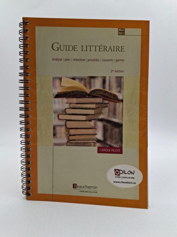 Le Guide littéraire de Carole Pilote propose une approche structurée pour aborder les œuvres, de la phase d'analyse initiale à la rédaction finale d'un travail critique. Il offre une méthodologie claire pour la conception de plans de développement et un répertoire généreux de procédés d'écriture accompagnés de leurs effets de sens. L'ouvrage consacre également une section importante aux principaux courants des littératures française et québécoise, permettant ainsi de situer les textes dans leur contexte historique et esthétique. Publié par les éditions Beauchemin (Chenelière Éducation), ce manuel est une ressource indispensable pour réussir les épreuves de français et approfondir sa compréhension des formes littéraires