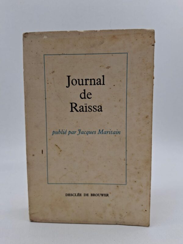 Journal de Raïssa rassemble les notes et réflexions de Raïssa Maritain sur sa vie intérieure et sa foi chrétienne. L’ouvrage raconte son parcours spirituel après sa conversion au catholicisme. Il montre aussi son influence intellectuelle auprès de Jacques Maritain. Ce journal est un témoignage profond sur la spiritualité, la philosophie et la quête de Dieu