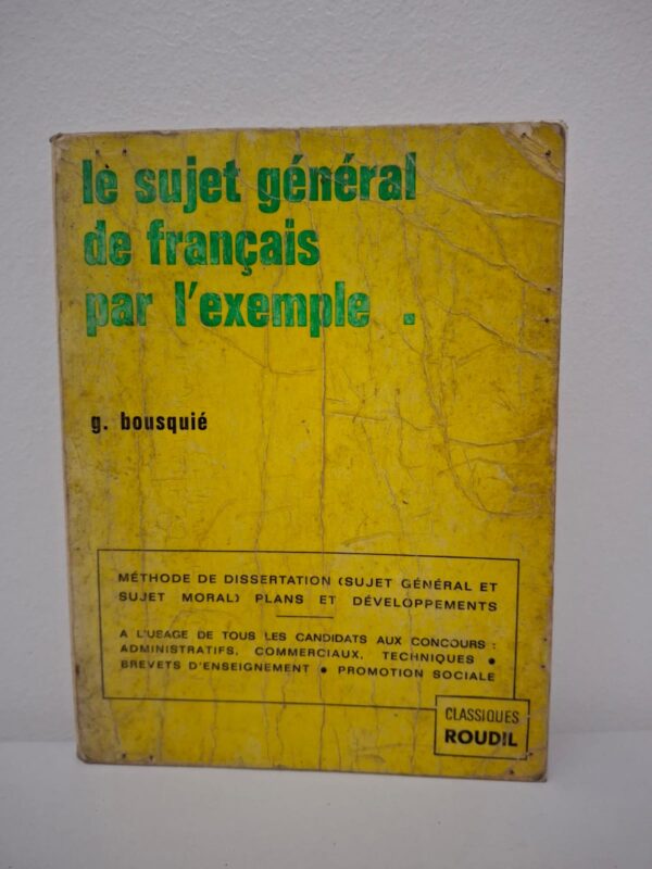 L'ouvrage offre une méthode complète de dissertation axée sur le sujet général et le sujet moral. Il fournit des plans détaillés et des développements types pour aider à structurer une argumentation rigoureuse. L'approche pédagogique repose sur l'exemple concret pour illustrer les mécanismes de la pensée et de la rédaction. C'est un outil de préparation intensif pour acquérir la clarté et la logique nécessaires aux épreuves de culture générale.