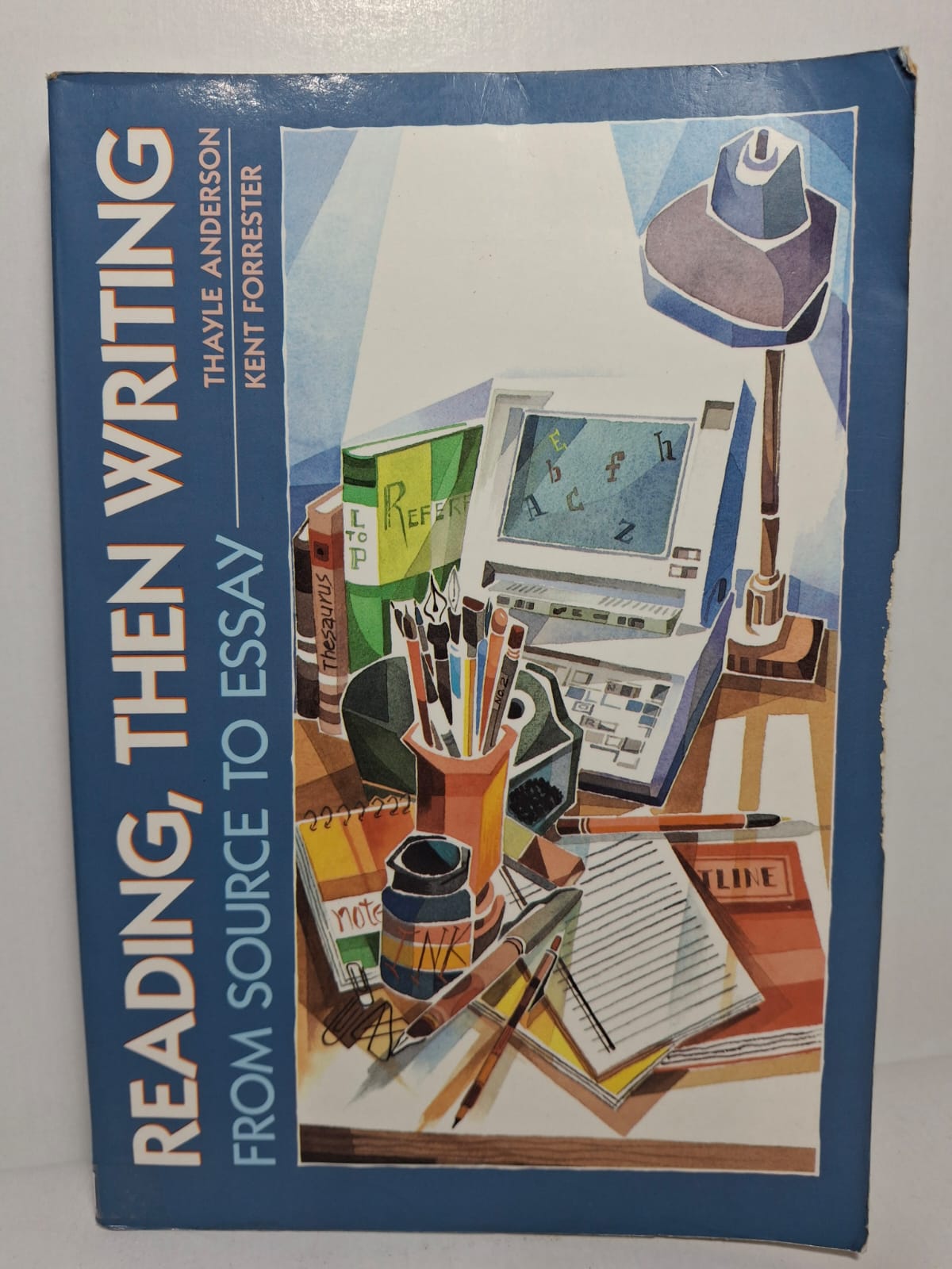 Thayle Anderson and Kent Forrester It focuses on developing academic writing skills through critical reading and analysis of texts. The authors guide students on how to gather information, organize ideas, and build arguments. It includes exercises that help improve research, note-taking, and essay structure. The book is widely used as a practical guide for students learning how to write from sources.