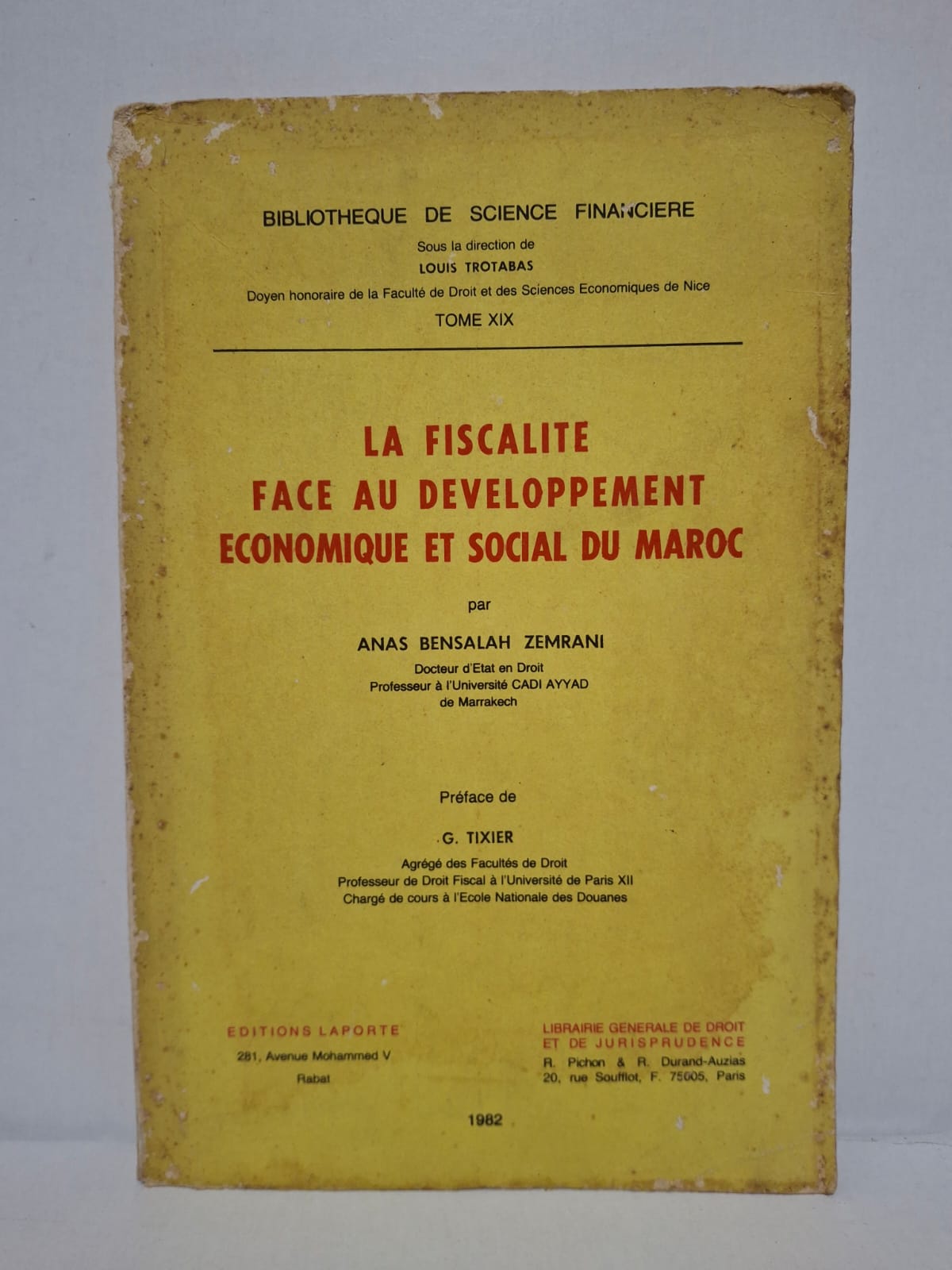 La fiscalité face au développement économique et social du Maroc - Anas Bensalah Zemrani La fiscalité face au développement économique et social du Maroc - Anas Bensalah Zemrani