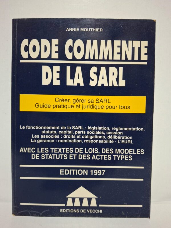 Code commenté de la SARL-Annie Mouthier