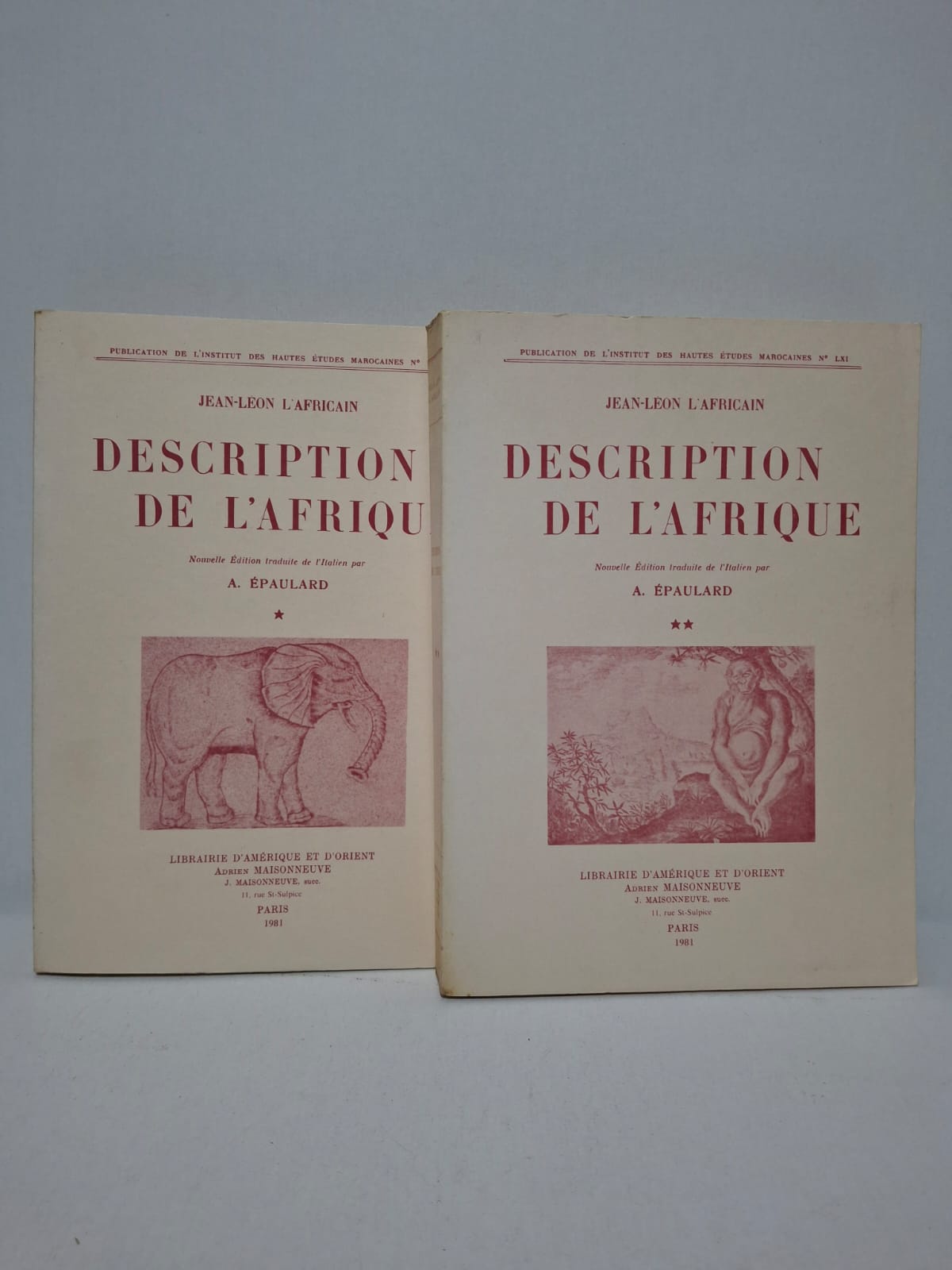 Description de l’Afrique (Tomes I et II)Jean-Léon l’Africain Rédigée par Jean-Léon l’Africain après ses nombreux voyages, cette œuvre décrit les pays, villes, peuples et coutumes de l’Afrique de son époque. L’auteur y présente des informations détaillées sur le Maghreb, le Sahara, les royaumes africains et les échanges commerciaux. Cette nouvelle édition traduite de l’italien par A. Épaulard rend accessible un texte fondamental pour les historiens et les géographes. Considéré comme une source historique de premier ordre, l’ouvrage demeure indispensable pour l’étude de l’Afrique médiévale et de la Renaissance.