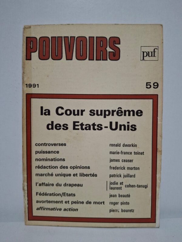 Cet ouvrage collectif analyse les pouvoirs et les décisions de la Cour suprême américaine dans le système politique des États-Unis. Les différents auteurs abordent des thèmes majeurs tels que les nominations des juges, les libertés publiques, le fédéralisme, l'avortement et la peine de mort. L'ouvrage étudie également l'influence de la Cour sur les grands débats politiques et constitutionnels contemporains. Il constitue une référence précieuse pour comprendre le rôle de la justice constitutionnelle américaine et son impact sur la société et les institutions.