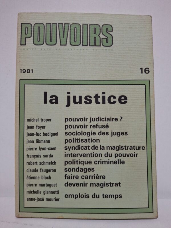 Cet ouvrage rassemble les contributions de juristes, magistrats et chercheurs autour des questions fondamentales relatives à la justice et au pouvoir judiciaire. Les auteurs abordent notamment l'indépendance des juges, la sociologie de la magistrature, la politisation de la justice et les rapports entre justice et pouvoir politique. Le volume examine également les carrières judiciaires, la politique criminelle et le fonctionnement concret de l'institution judiciaire. Cette publication constitue une référence précieuse pour comprendre les enjeux juridiques, politiques et sociaux liés à l'exercice de la justice dans les États modernes.