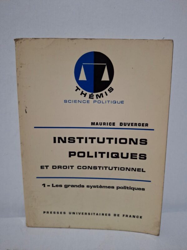 Maurice Duverger présente les grandes formes d’organisation politique et les principes du droit constitutionnel. L’ouvrage compare les régimes démocratiques, parlementaires, présidentiels et autoritaires afin d’en dégager les caractéristiques essentielles. L’auteur analyse le fonctionnement des institutions, la répartition des pouvoirs et le rôle des constitutions dans l’État moderne. Ce livre constitue une référence incontournable pour les étudiants en droit, science politique et relations internationales.