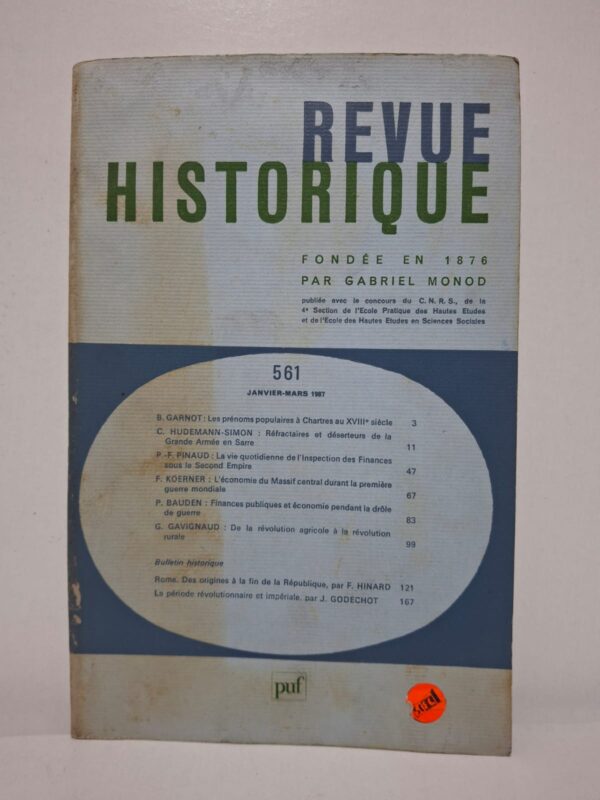 Revue Historique (N° 561) - Gabriel Monod (fondateur)