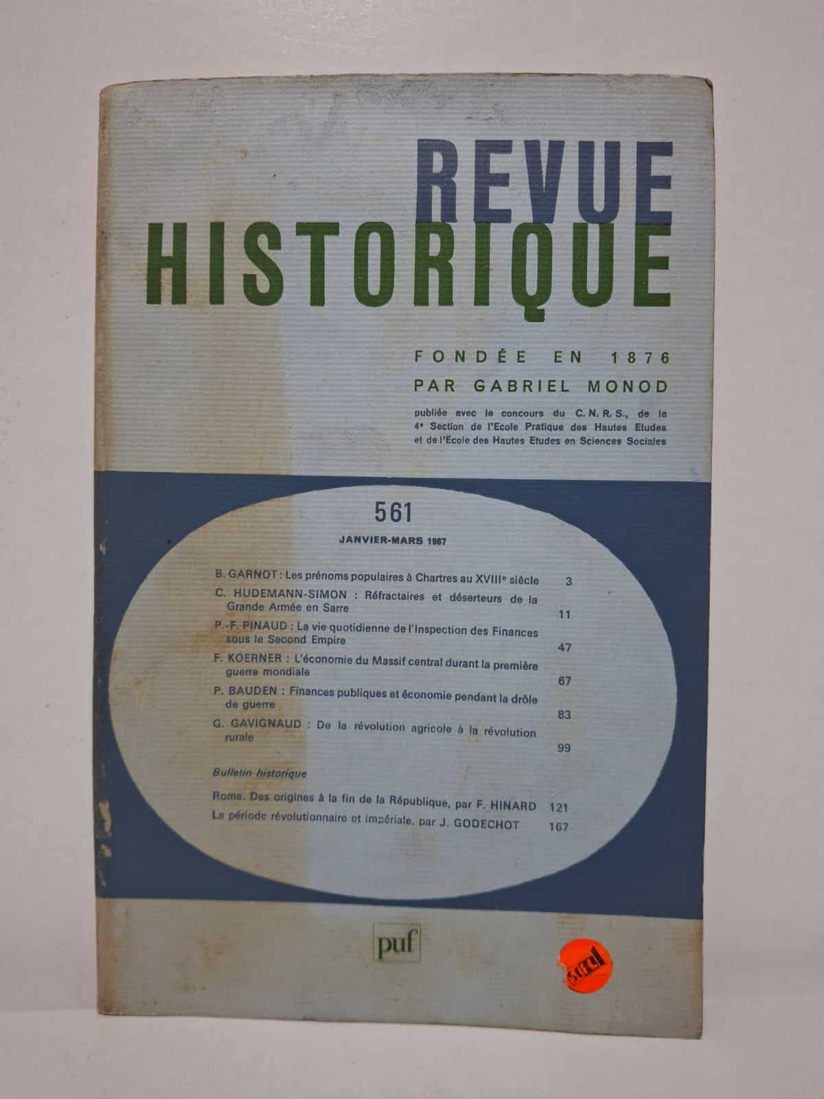 Revue Historique (N° 561) - Gabriel Monod (fondateur) Revue Historique (N° 561) - Gabriel Monod (fondateur)