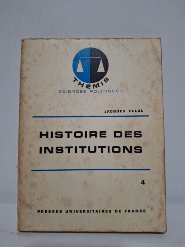 Dans ce volume, Jacques Ellul poursuit son analyse de l’évolution des institutions publiques et des structures de pouvoir. L’ouvrage met en évidence les transformations de l’État, de l’administration et des systèmes juridiques au fil de l’histoire. L’auteur examine les rapports entre les institutions politiques et les changements économiques et sociaux. Cette étude constitue une référence importante pour les étudiants et chercheurs en histoire, droit et sciences politiques