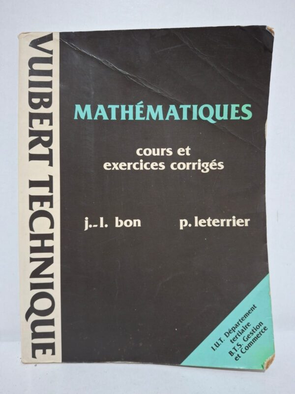 Cet ouvrage présente les principales notions de mathématiques nécessaires aux étudiants des I.U.T., B.T.S. Gestion et Commerce et autres filières tertiaires. Chaque chapitre propose un cours clair, suivi d'exercices corrigés permettant de mettre les connaissances en pratique. Les auteurs abordent les thèmes fondamentaux tels que l'algèbre, l'analyse, les fonctions, les probabilités et les statistiques. Ce manuel constitue un excellent outil de révision et d'entraînement pour réussir les études supérieures techniques et professionnelles.