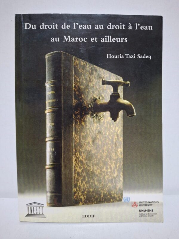 Houria Tazi Sadeq retrace l'évolution du droit de l'eau vers la reconnaissance du droit fondamental à l'eau. L'ouvrage analyse les politiques de gestion des ressources hydriques, en mettant l'accent sur le Maroc tout en proposant des comparaisons internationales. Il examine les dimensions juridiques, économiques, environnementales et humaines liées à la préservation et au partage de cette ressource essentielle. Ce livre constitue une référence précieuse pour les étudiants, les chercheurs et les professionnels intéressés par le droit, le développement durable et la gouvernance de l'eau.