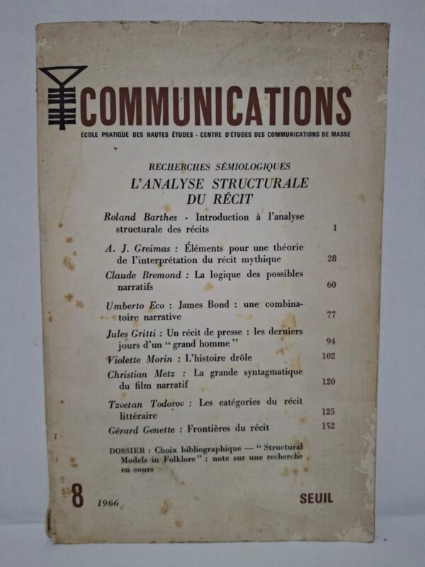 Ce volume réunit des textes majeurs de chercheurs qui ont profondément marqué les études littéraires et sémiologiques. Les auteurs proposent des méthodes d'analyse des récits en s'appuyant sur les principes du structuralisme et de la narratologie. Les contributions abordent la structure des textes, les catégories du récit et les mécanismes de production du sens. Cet ouvrage constitue une référence essentielle pour les étudiants et chercheurs en linguistique, littérature, sémiologie et sciences de la communication.